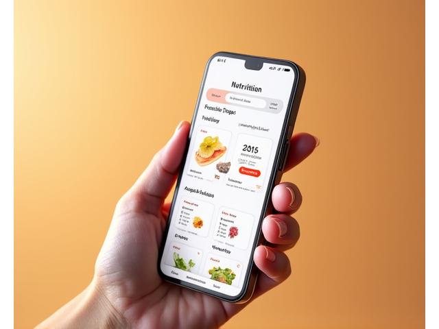 Mockup d'une application de suivi nutritionnel sur smartphone